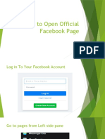 How To Open Official Facebook Page