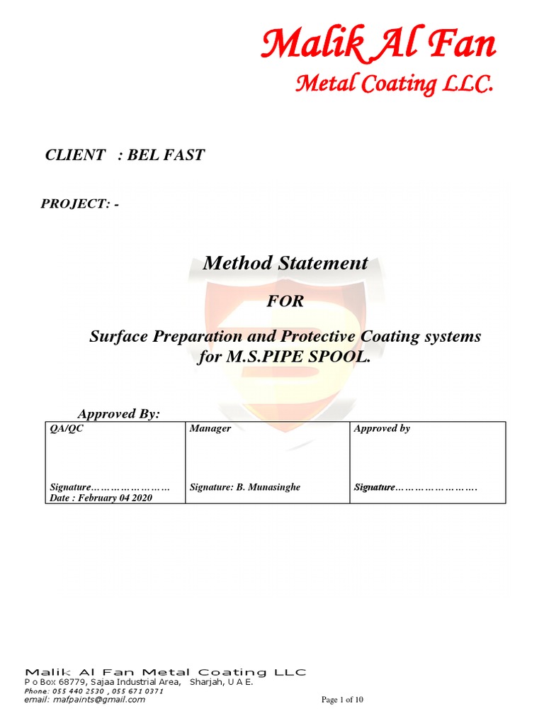 Painting Procedure PDF Paint Abrasive