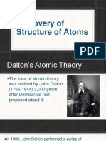 Discovery of Structure of Atoms