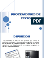 Introducción Procesadores de Texto