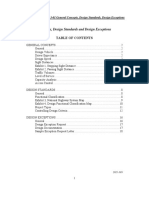 Section 3-01 General Concepts, Design Standards and Design Exceptions