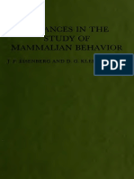 Advanced in The Study of Mammalian Behavior