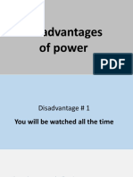 Disadvantages of power