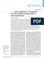 Reviews: Metabolic Regulation of Kisspeptin - The Link Between Energy Balance and Reproduction