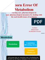 Inborn Errors Of Metabolism: Nursing Care For Newborns With Metabolic Issues