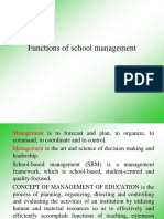 Functions of School Management