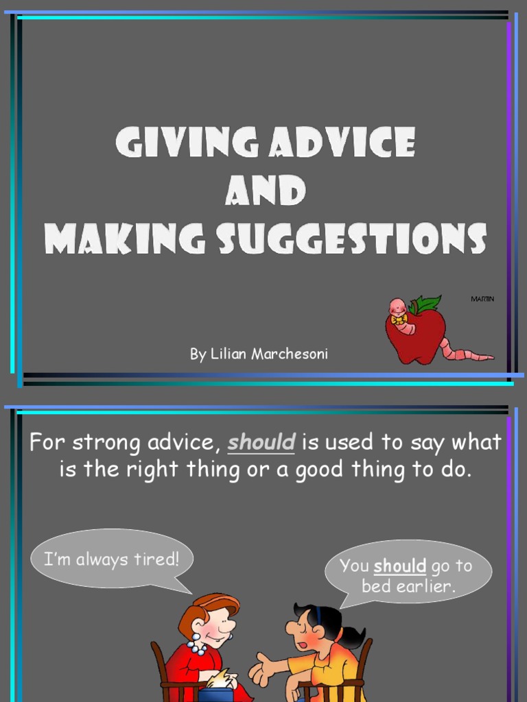 Making Suggestions and Giving Advice | PDF | Human Communication | Syntax