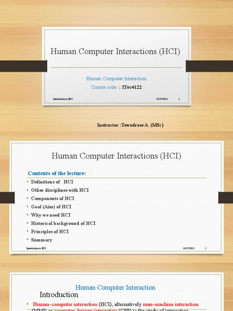 Lecture 1 | PDF | Human–Computer Interaction | Graphical User Interfaces