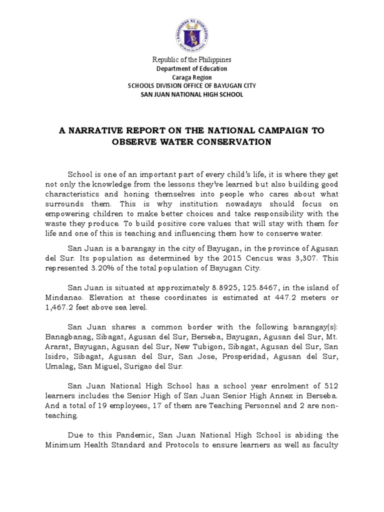 Water Conservation Initiatives at San Juan High | PDF | Learning