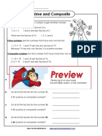 Prime and Composite: Super Teacher Worksheets