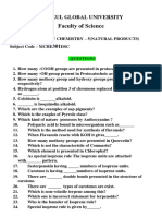 GOKUL GLOBAL UNIVERSITY MSc Organic Chemistry Questions