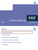 Acquisition of Millennium Steel 22dec2005