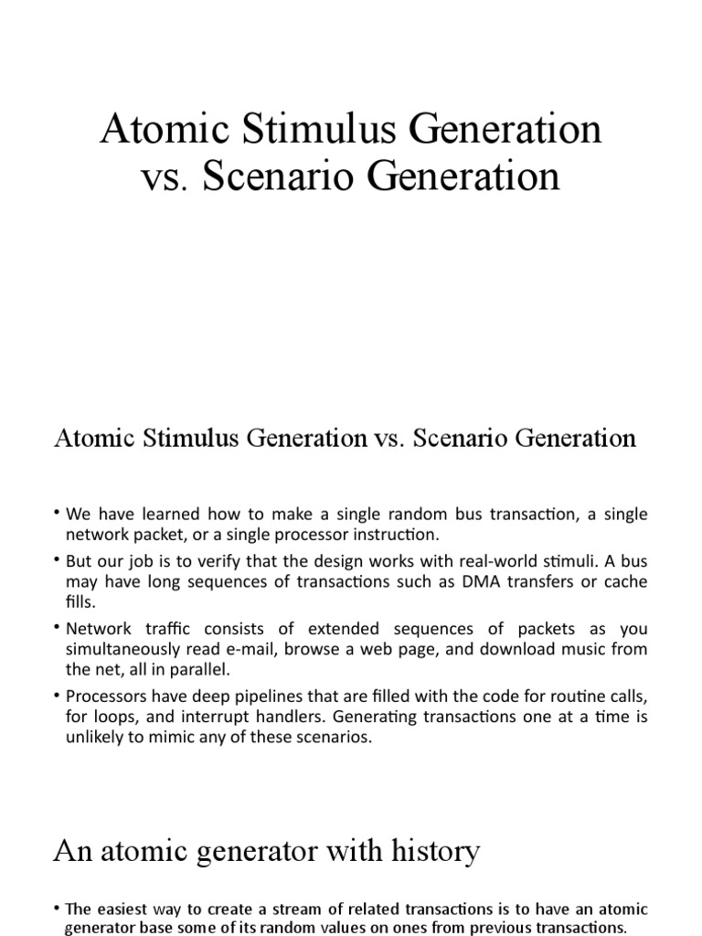 Atomic Stimulus Generation Vs | PDF | Software Development | Computing