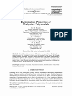 Factorization Properties of Chebyshev Polynomials: - O,..ct. Mathematics