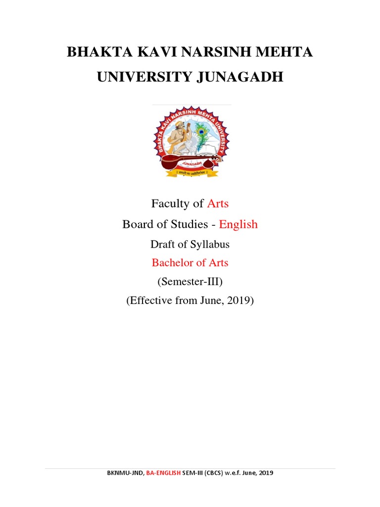 Bhakta Kavi Narsinh Mehta University Junagadh: Faculty of Board of ...