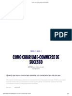 Como Criar Um E-Commerce de Sucesso