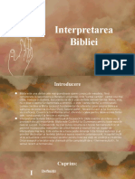 interpretarea bibliei