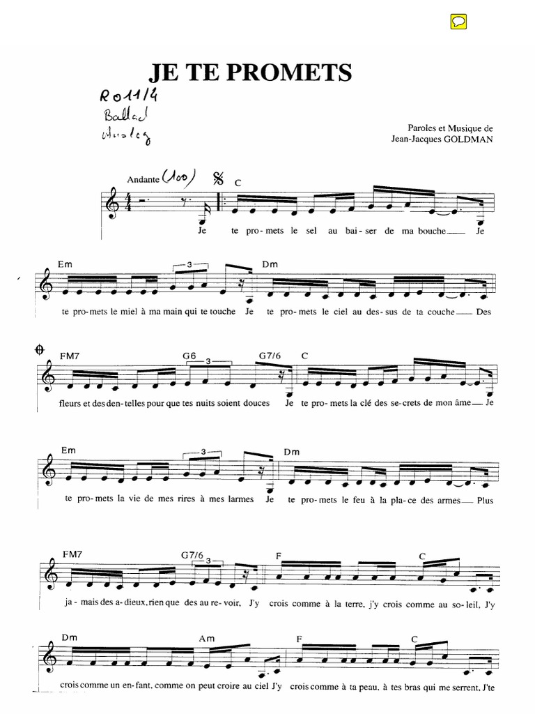 J.Hallyday Je Te Promets PDF