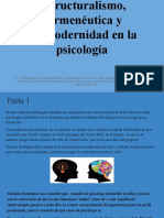 Estructuralismo, Hermeneutica y Posmodernidad de La Psicología