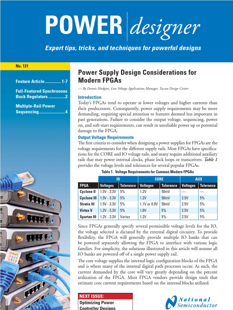 Power Supply Design Considerations For Modern FPGAs PDF Field