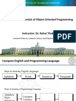 CSN-103: Fundamentals of Object Oriented Programming: Indian Institute of Technology Roorkee