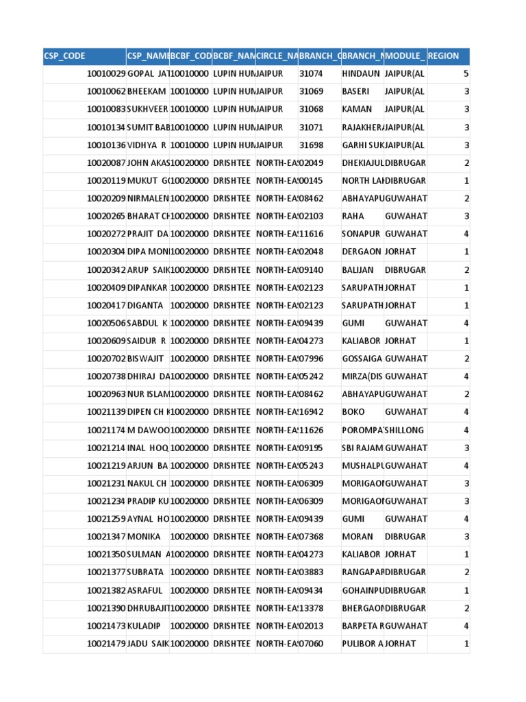 CSP Contact Information Directory | PDF