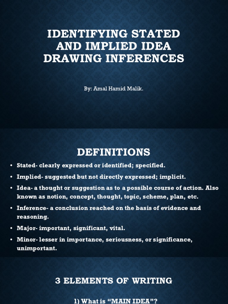 Identifying Main Ideas and Inferences | PDF | Idea | Caffeine