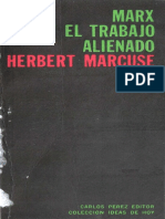 Marcuse, H. (1969) - Marx y El Trabajo Alienado. (Rivas, M, Trad) - Buenos Aires, Argentina - Carlos Pérez