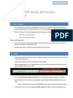 Formatting Blog Articles - Checklist: Structuring