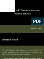 Primera ley de la termodinámica para sistemas abiertos