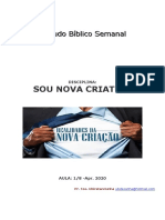 Estudo Bíblico Semanal - Sou Nova Creatura