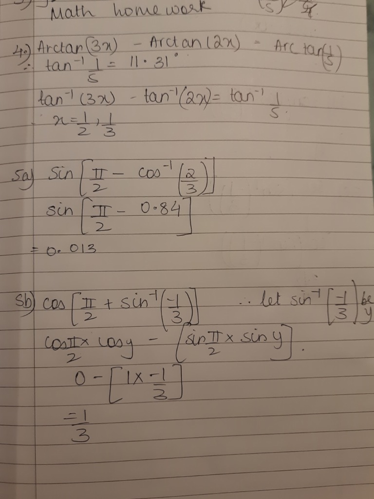 Math Trig Homework Ex 10.4 PDF