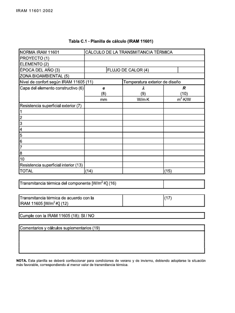 Tabla c1 Iram 11601 | PDF