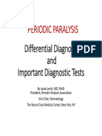 Differential Diagnosis of Periodic Paralysis and Important Diagnostic Tests