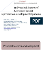 Introduction: Principal Features Of: Development, Origin of Sexual Reproduction, Developmental Patterns