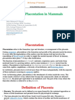 Unit: 08 Placentation in Mammals: Developmental Biology Cr. Hours: 4 (3+1)