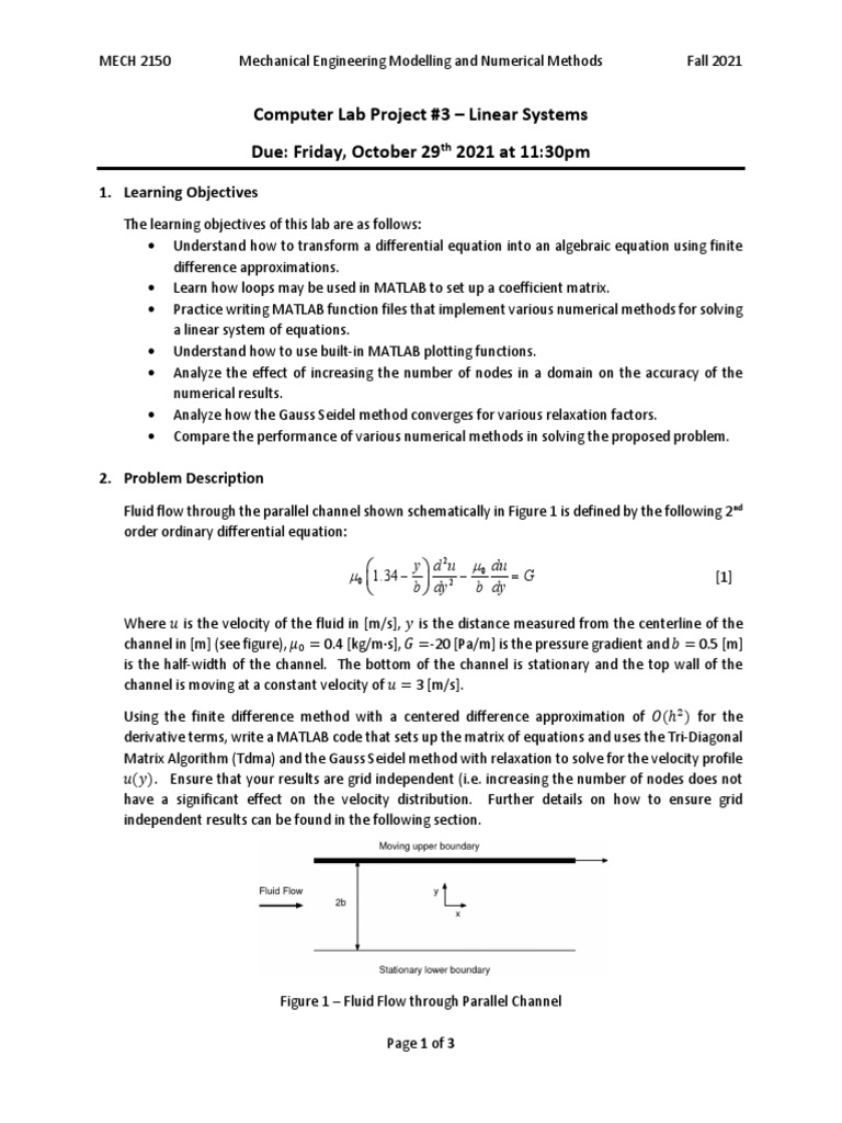 Computer Lab 3 | PDF | Numerical Analysis | Matrix (Mathematics)