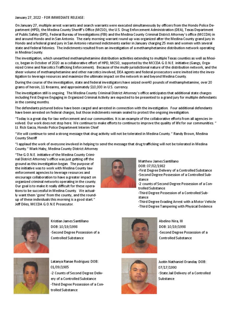 25 in Custody Following Drug Bust in San Antonio Area | PDF | Drug ...