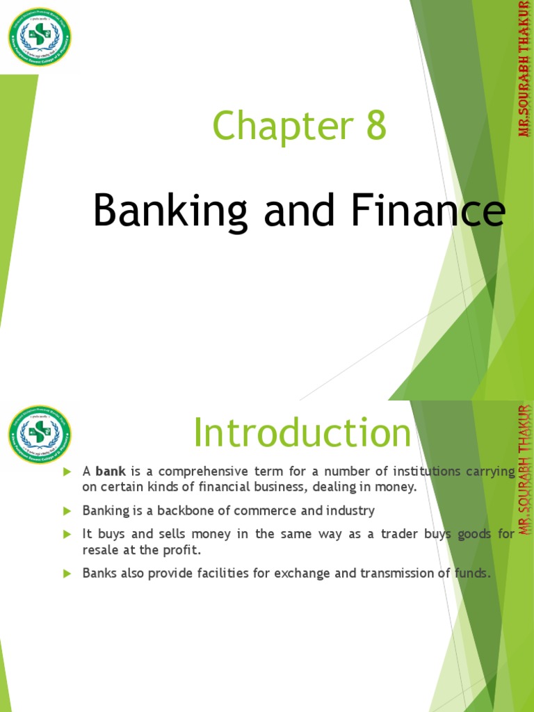 Overview of Banking and Finance | PDF | Banks | Loans