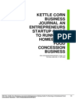 Kettle Corn Business Journal An Entrepreneurs Startup Guide To Running A Homebased Food Concession Business