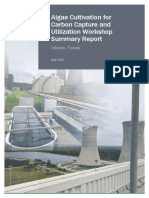 Algae Cultivation For Carbon Capture and Utilization Workshop Summary Report