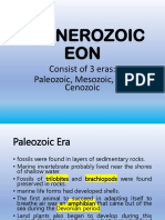 Phanerozoic EON: Consist of 3 Eras: Paleozoic, Mesozoic, and Cenozoic