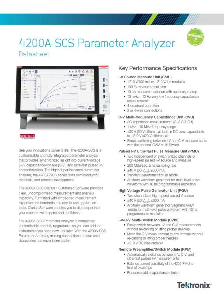 4200A-SCS Datasheet - 1KW-60780-3 - 031618 | PDF | Capacitor | Switch