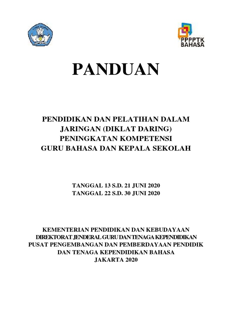 Diklat Daring Peningkatan Kompetensi Guru | PDF