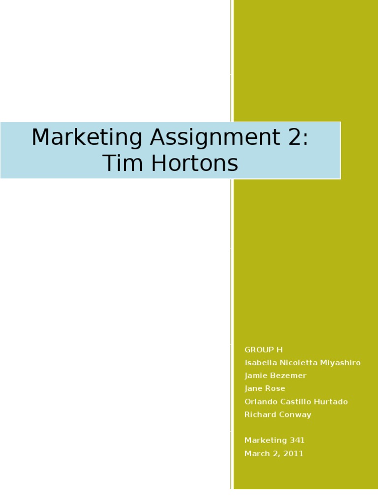 MKTG 341 Assignment 2 | PDF | Fast Food Restaurants | Hamburgers