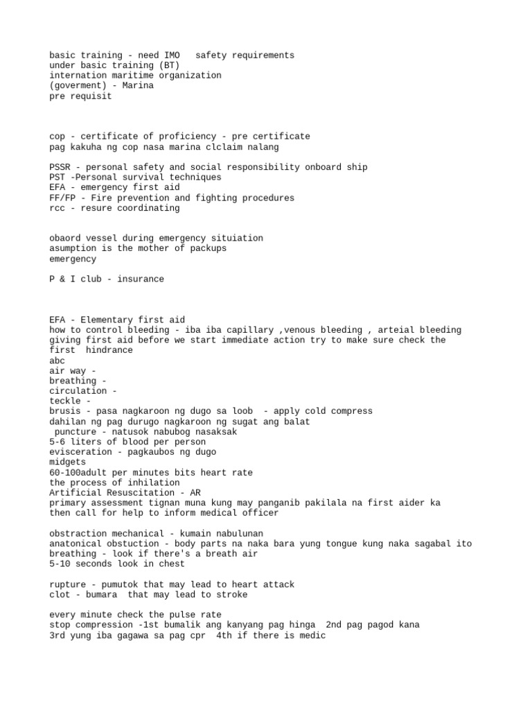 BT Training PDF First Aid Cardiopulmonary Resuscitation