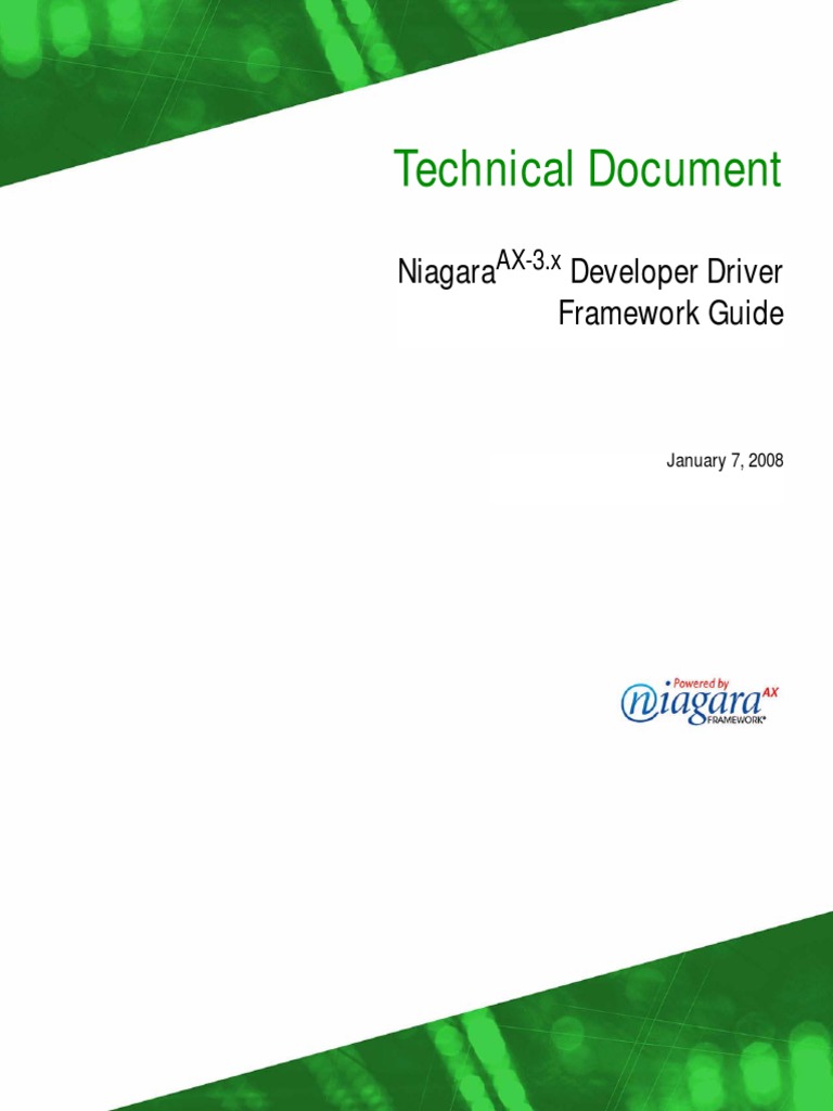 Technical Document: Niagara Developer Driver Framework Guide | PDF ...