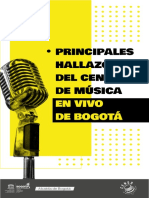 Informe Ejecutivo de Resultados Del Censo de Música en Vivo de Bogotá 2019