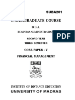 Undergraduate Course: University of Madras