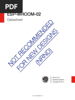 ESP-WROOM-02: Not Recommended For New Designs (NRND)